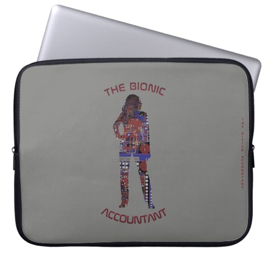 "The Bionic Accountant" Laptopschutzhülle (Vorderseite)