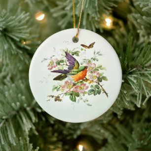 The bird and the butterfly, Christmas Keramik Ornament