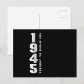 The Birth Of Legends 1945 75 th Birthday Gift Postkarte (Vorne/Hinten)