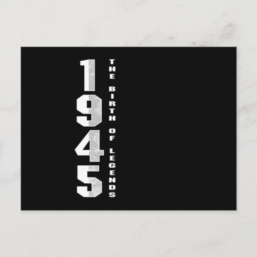 The Birth Of Legends 1945 75 th Birthday Gift Postkarte (Vorderseite)