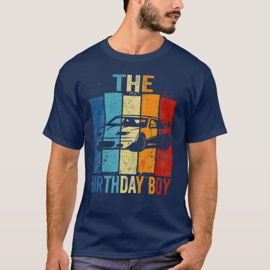 The Birthday Boy Race Car Birthday Racing Car frie T-Shirt (Vorderseite)
