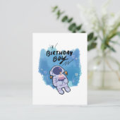 The Birthday Spaceman Feiertagspostkarte (Stehend Vorderseite)