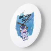 The Birthday Spaceman Große Wanduhr (Winkel)