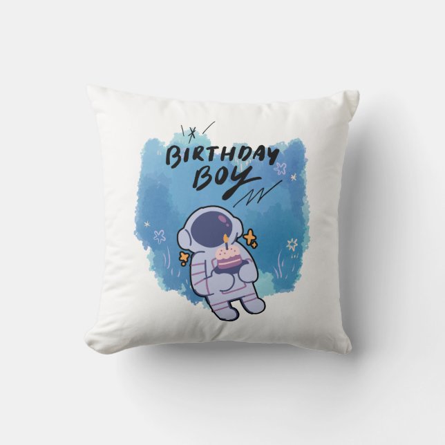 The Birthday Spaceman Kissen (Vorderseite)