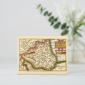 The Bishopprick Durham Landkreis England Old Map Einladung (Stehend Vorderseite)