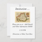 The Bishopprick Durham Landkreis England Old Map Einladung (Rückseite)