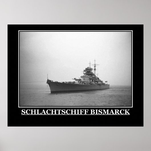 The Bismarck Vintage Poster Print (Vorne)