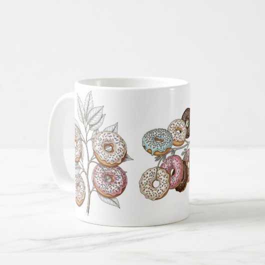 The bizarre artistic "doughnut sprig" cup kaffeetasse (Vorderseite Links)
