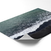 The black beach in Iceland Poster (Ecke)