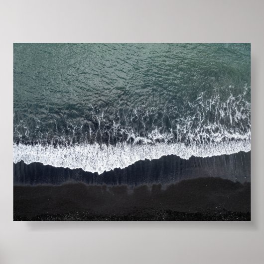 The black beach in Iceland Poster (Vorne)