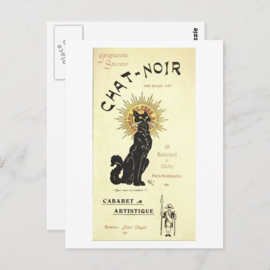The Black Cat Fine Postkarte (Vorne/Hinten)