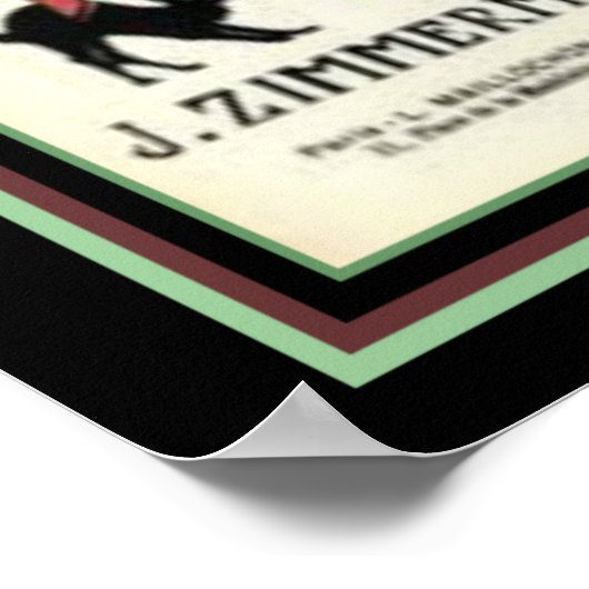 "The Black Cat Fox Trot" 16 x 20 Print Poster (Ecke)