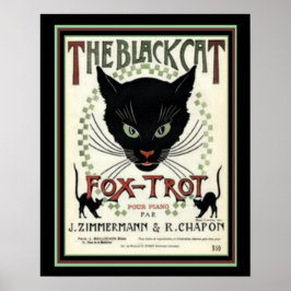 "The Black Cat Fox Trot" 16 x 20 Print Poster