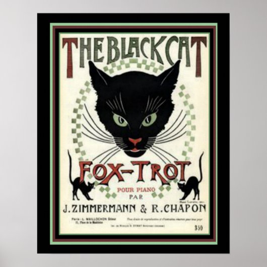 "The Black Cat Fox Trot" 16 x 20 Print Poster (Vorne)