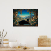The Black Cat of the Golden Loggia Poster (Küche)