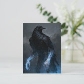 The black crow with human arms dark fantasy  postkarte (Stehend Vorderseite)