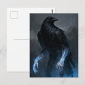 The black crow with human arms dark fantasy  postkarte (Vorne/Hinten)