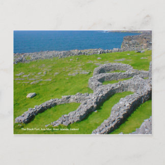 The Black Fort, Inis Mor, Aran Islands, Irland Postkarte