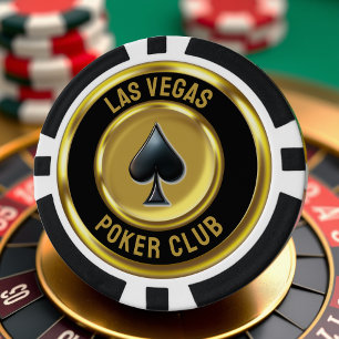 The Black & Gold Coast Spade Las Vegas Poker Club Pokerchips