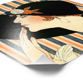 "The Black Hat" Art Deco von George Barbier Fotodruck (Ecke)