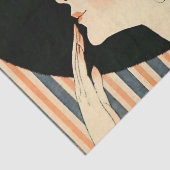 "The Black Hat" Art Deco von George Barbier Seidenpapier (Ausschnitt)