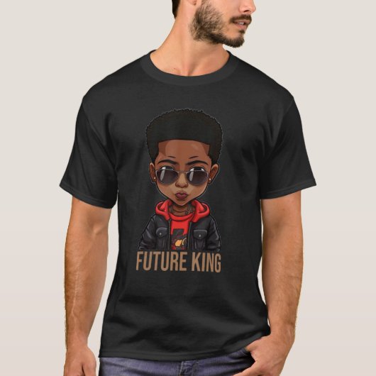 The Black History Month Future King African Americ T-Shirt (Vorderseite)