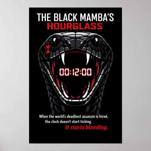 The Black Mamba’s Hourglass Poster (Vorne)