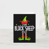 The Black Sheep Elf Christmas Matching Pajamas Karte (Vorderseite)