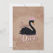 The black swan, queen of the water. einladung (Rückseite)