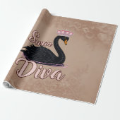The black swan, queen of the water. geschenkpapier (Ungerollt)