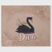 The black swan, queen of the water. geschenkpapier (Flach)