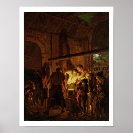 The Blacksmith's Shop (Öl auf Leinwand) Poster (Vorne)