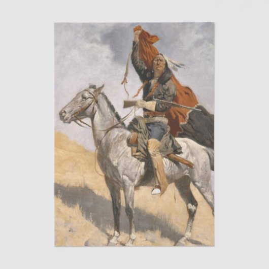 The Blanket Signal by Frederic Remington Seidenpapier (Vorderseite)