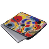 The Blue 10 Abstract Meets Red 6 Laptopschutzhülle (Vorne Knopf)