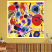 The Blue 10 Abstract Meets Red 6 Leinwanddruck (Insitu (Wohnzimmer))