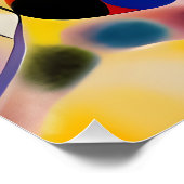 The Blue 10 Abstract Meets Red 6 Poster (Ecke)