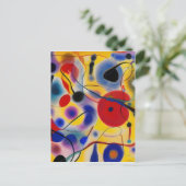 The Blue 10 Abstract Meets Red 6 Postkarte (Stehend Vorderseite)