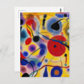 The Blue 10 Abstract Meets Red 6 Postkarte (Vorne/Hinten)