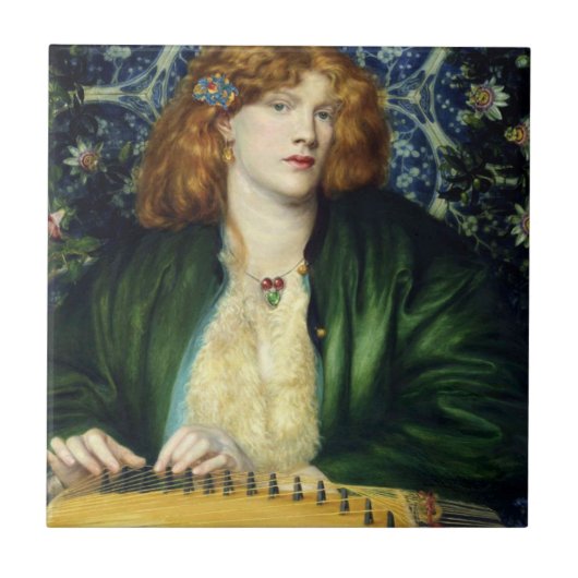 The Blue Bower (von Dante Gabriel Rossetti) Fliese (Vorderseite)