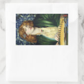 The Blue Bower (von Dante Gabriel Rossetti) Rechteckiger Aufkleber (Tasche)