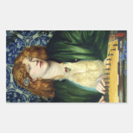 The Blue Bower (von Dante Gabriel Rossetti) Rechteckiger Aufkleber