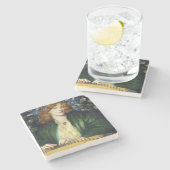 The Blue Bower (von Dante Gabriel Rossetti) Steinuntersetzer (Seitenansicht)