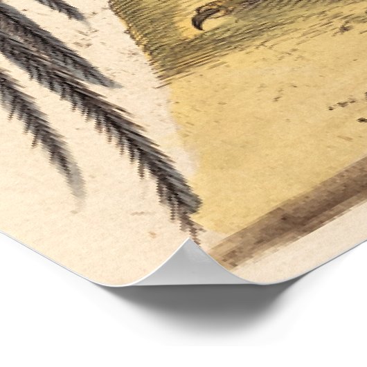 The Blue Heron (Ardea coerulea) Poster (Ecke)