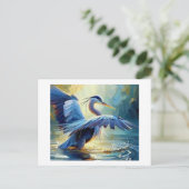 The Blue Heron Postkarte (Stehend Vorderseite)