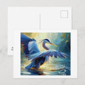 The Blue Heron Postkarte (Vorne/Hinten)
