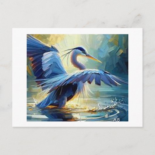 The Blue Heron Postkarte (Vorderseite)