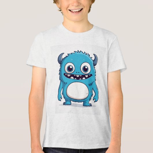 The blue Monster is protecting you Tri-Blend Shirt (Vorderseite)