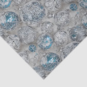 The Blue & Silver Christmas Bulb Series Design 11 Seidenpapier (Ausschnitt)