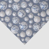 The Blue & Silver Christmas Bulb Series Design 14 Seidenpapier (Ausschnitt)