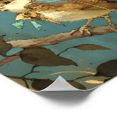 The blue songbird | Design for Nursery Wall Art Poster (Ecke)